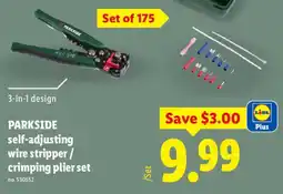 Lidl Parkside self-adjusting wire stripper / crimping plier set offer