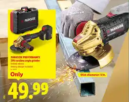Lidl Parkside preformance 20v cordless angle grinder offer