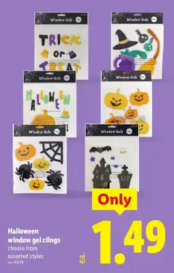Lidl Halloween window gel clings offer