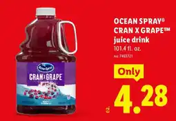 Lidl Ocean Spray cran x grape juice drink offer