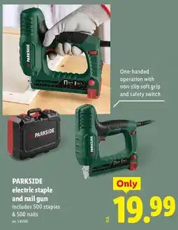 Lidl Parkside electric staple and nail gun offer