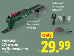 Lidl Parkside 20v cordless oscillating multi-tool offer