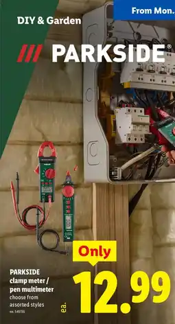 Lidl Parkside clamp meter / pen multimeter offer