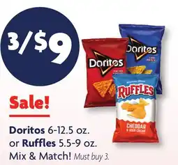 Family Dollar Doritos 6-12.5 oz. or Ruffles 5.5-9 oz offer