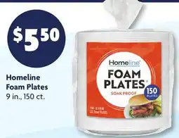Family Dollar Homeline Foam Plates offer