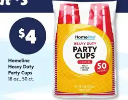 Family Dollar Homeline Heavy Duty Party Cups offer