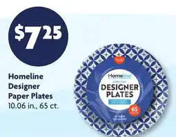 Family Dollar Homeline Designer Paper Plates offer