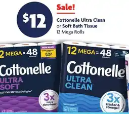 Family Dollar Cottonelle Ultra Clean or Soft Bath Tissue offer