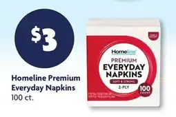Family Dollar Homeline Premium Everyday Napkins offer