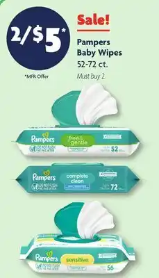 Family Dollar Pampers Baby Wipes offer