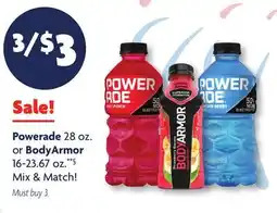Family Dollar Powerade 28 oz. or BodyArmor 16-23.67 oz offer
