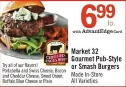 Price Chopper Market 32 Gourmet Pub-Style or Smash Burgers offer