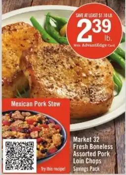 Price Chopper Market 32 Fresh Boneless Assorted Pork Loin Chops Savings Pack offer