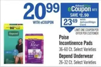 Poise Incontinence Pads
