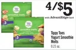 Price Chopper Tippy Toes Yogurt Smoothie Melts offer