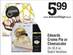 Price Chopper Edwards Creme Pie or Cheesecake offer
