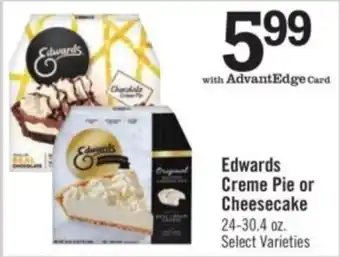 Price Chopper Edwards Creme Pie or Cheesecake offer