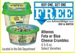 Price Chopper Athenos Feta or Blue Cheese Crumbles offer