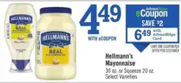 Price Chopper Hellmann's Mayonnaise offer