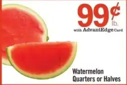 Price Chopper Watermelon Quarters or Halves offer