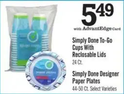 Price Chopper Simply Done To-Go Cups With Reclosable Lids offer
