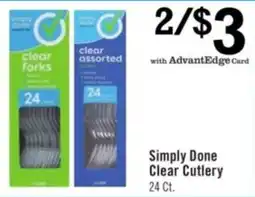 Price Chopper Simply Done Clear Cutlery offer