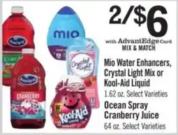 Price Chopper Mio Water Enhancers, Crystal Light Mix or Kool-Aid Liquid offer
