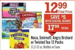 Price Chopper Noca, Smirnoff, Angry Orchard or Twisted Tea offer