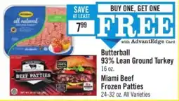 Price Chopper Butterball 93% Lean Ground Turkey offer