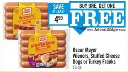 Price Chopper Oscar Mayer Wieners, Stuffed Cheese Dogs or Turkey Franks offer