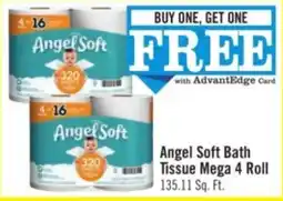 Price Chopper Angel Soft Bath Tissue Mega 4 Roll offer