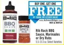 Price Chopper Rib Rack Bbq Sauce, Marinades or Dry Rubs offer