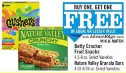 Price Chopper Betty Crocker Fruit Snacks and Nature Valley Granola Bars offer