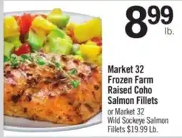 Price Chopper Market 32 frozen farm raised coho salmon fillets offer