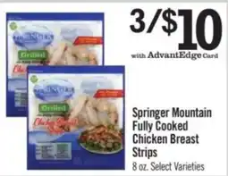Price Chopper Springer Mountain Fully Cooked Chicken Breast Strips offer