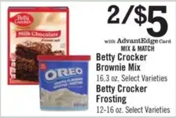 Price Chopper Betty Crocker brownie mix offer