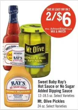 Price Chopper Sweet Baby Ray's Hot Sauce or No Sugar Added Dipping Sauce offer