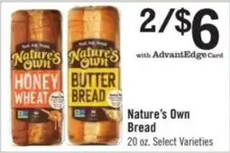 Price Chopper Nature's Own Bread offer