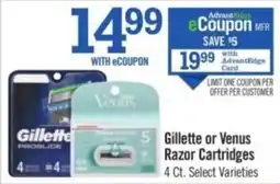 Price Chopper Gillette or Venus Razor Cartridges offer