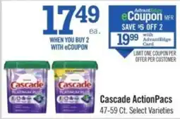 Price Chopper Cascade ActionPacs offer