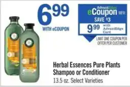 Price Chopper Herbal Essences Pure Plants Shampoo or Conditioner offer