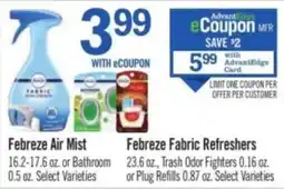 Price Chopper Febreze Air Mist offer