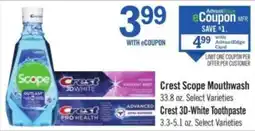Price Chopper Crest Scope Mouthwash offer