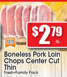 Supremo Foods Inc Boneless Pork Loin Chops Center Cut Thin offer