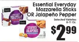 Supremo Foods Inc Essential Everyday Mozzarella Sticks OR Jalapeño Pepper offer