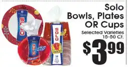 Supremo Foods Inc Solo Bowls, Plates OR Cups offer