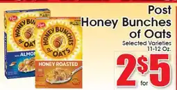 Supremo Foods Inc Post Honey Bunches of Oats offer