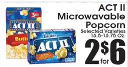 Supremo Foods Inc ACT II Microwavable Popcorn offer