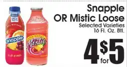 Supremo Foods Inc Snapple OR Mistic Loose offer
