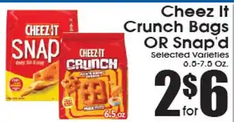 Supremo Foods Inc Cheez It Crunch Bags OR Snap'd offer